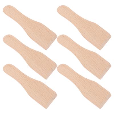 6 Stuks Houten Spatel Verspreider Boter Schraper Crème Taart Spatels Raclette Verspreider Glazuur Icing Turner Schep Keukengerei