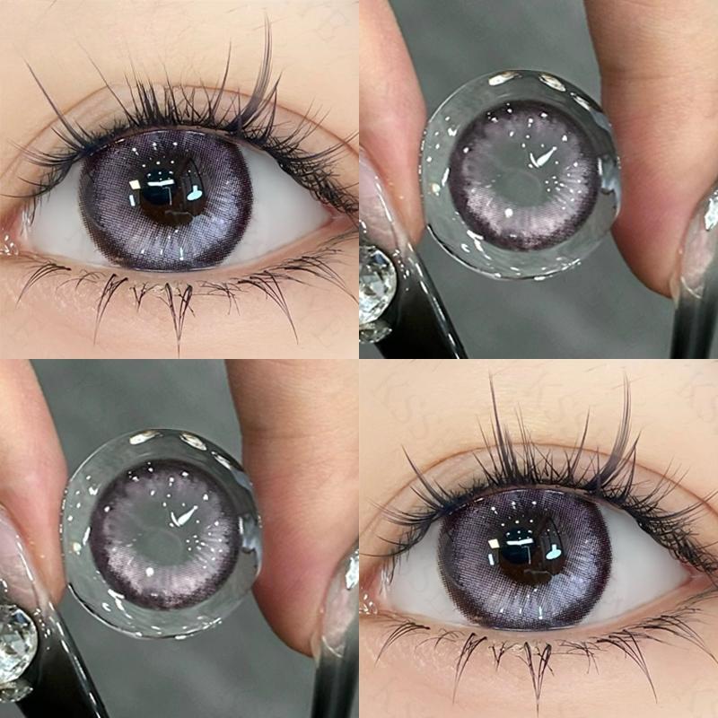 Doll eye Contact Lens 14.5mm Mill Creek 2pcs Lively Blue Soft Lens Annual For Men Women Prescription Natural Myopia Color Eyes