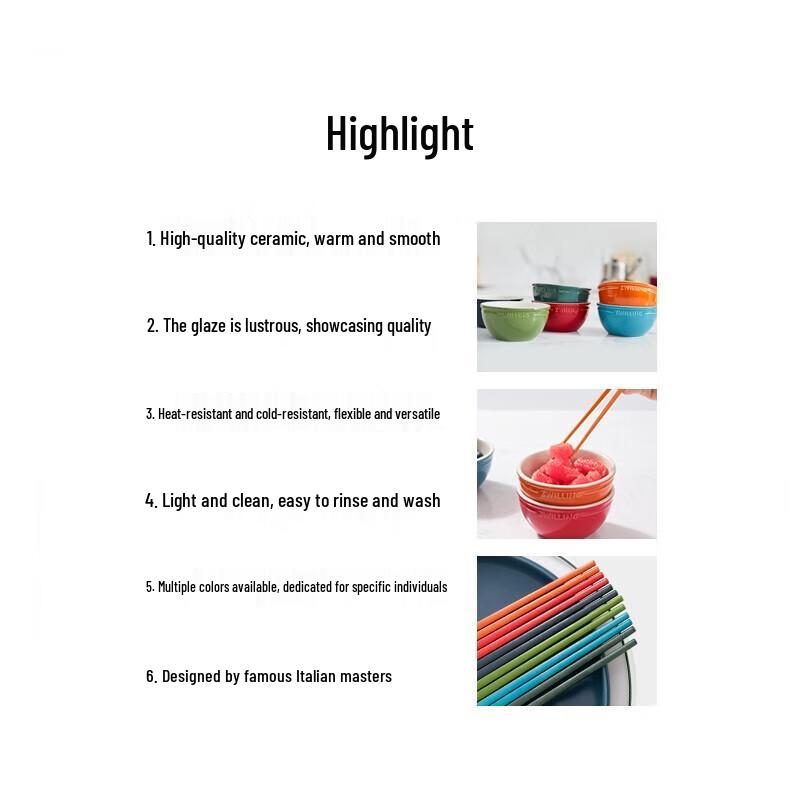 ZWILLING NOW Series Rainbow Bowls & Chopsticks Set
