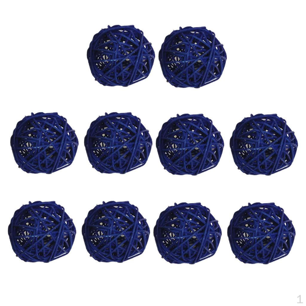 10 Pcs Rattan Vine Ball Twig Orbs Balls Wicker 5 CM