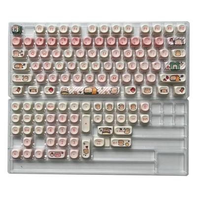 118 Tasten Pinkes Schwein Tastenkappen PBT Farbsublimation MOA Profil für Schalter Passend für 61/64/68/87/96/104/108 Tastatur Tastenkappen