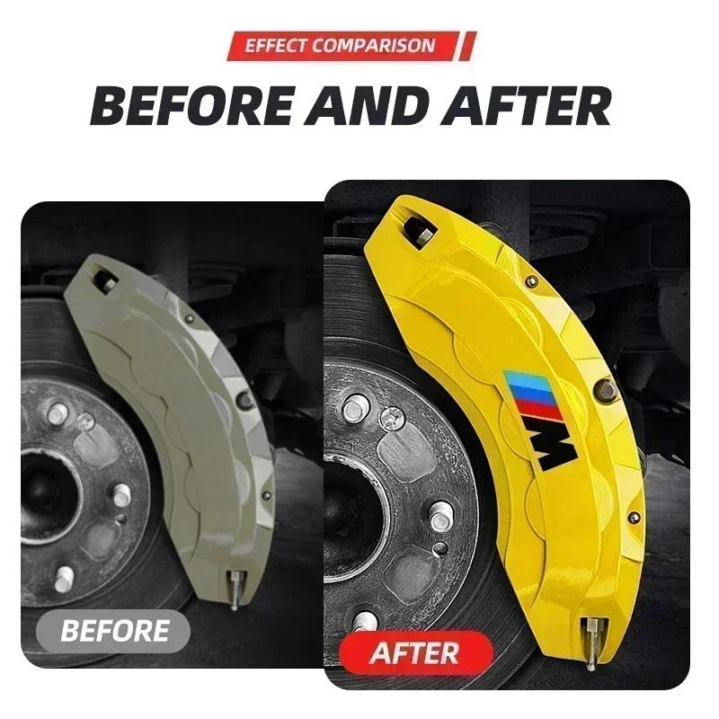 1set Car Brake Caliper Badge Emblem Stickers Auto Gadget For Bmw M X1 X3 X5 X6 E30 E90 M3 E84 E83 F25 E91 E60 F15 F16 E70 F30 Z4