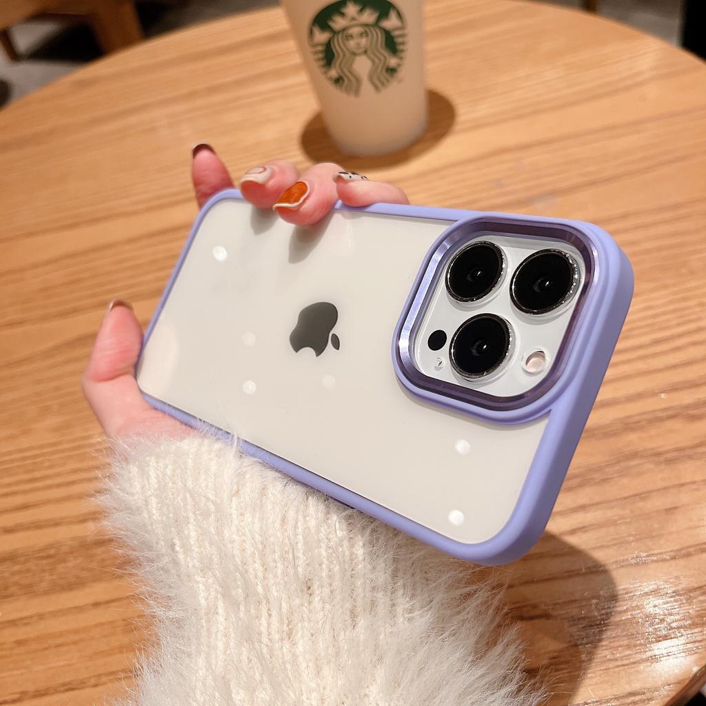 Suitable for iPhone 14 Phone Case Silicone 16 Pro Transparent PC Shell Apple 15 Pro Max Protective Cover Wholesale
