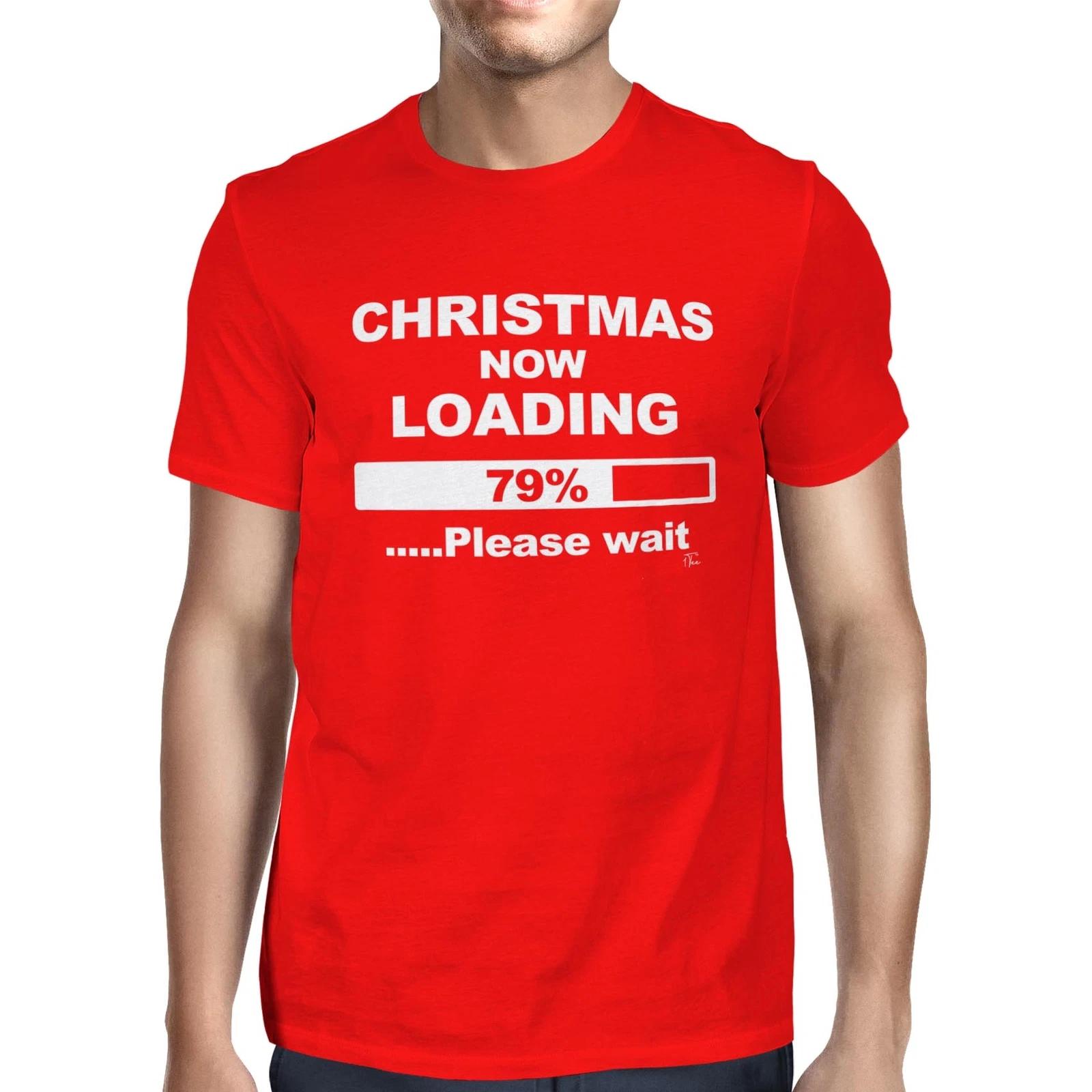 1Tee Mens Christmas Loading T-Shirt L