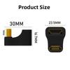 UHD 8K@60HZ HDTV 2.1 Adapter 360 Degree Angled U-shaped Male To Female HDMI-Compatible Adapter Converter for HDTV PS4 PS5 Laptop