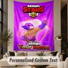 Custom Text Tapestry Brawl Stars Print Wall Tapestry Indoor Living Room Wall Decor