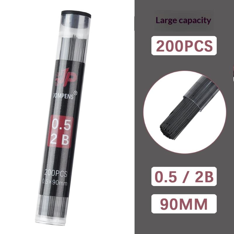 1Box Large Capacity Round Tube Packaging Mechanical Pencil Lead 2B 0.5 0.7 0.9 1.3 2.0Mm Lead Drawing Writing Stationery