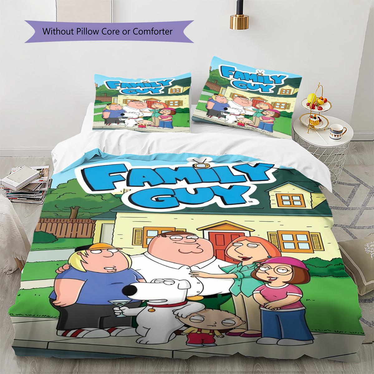 

Family Guy Pattern Bedding Set Quilt Cover Pillowcase Home Decor Gift (1 * duvet cover + 2 * pillowcase, without core) 135x200cm
