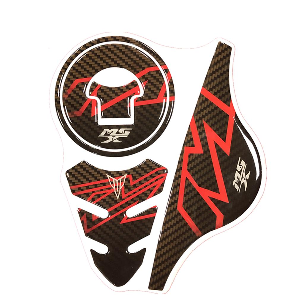 Oblek 3D Carbon Fiber Motocykl Kryt palivové nádrže Samolepky pro Honda Monkey MSX125 MSX 125 Tank Pad