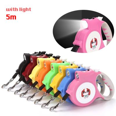 Retractable Dog Leash with LED Flashlight Detachable Dog Puppy Cat Traction Rope Belt Dog Leash  For Dogs