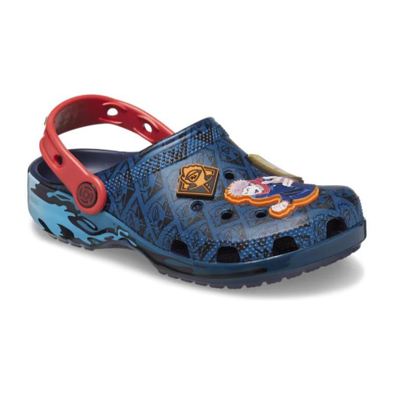 Crocs Round Toe Comfortable Anti-Kick Shock Absorbing Children's Sandals Blue Kids' Model