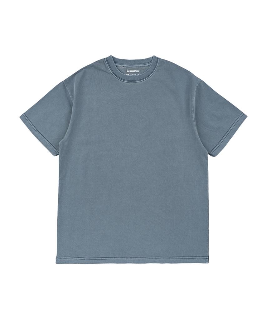 Leukeoseuteom The Essential 32S 2-Ply Pigment Short Sleeve Tee (Blue)