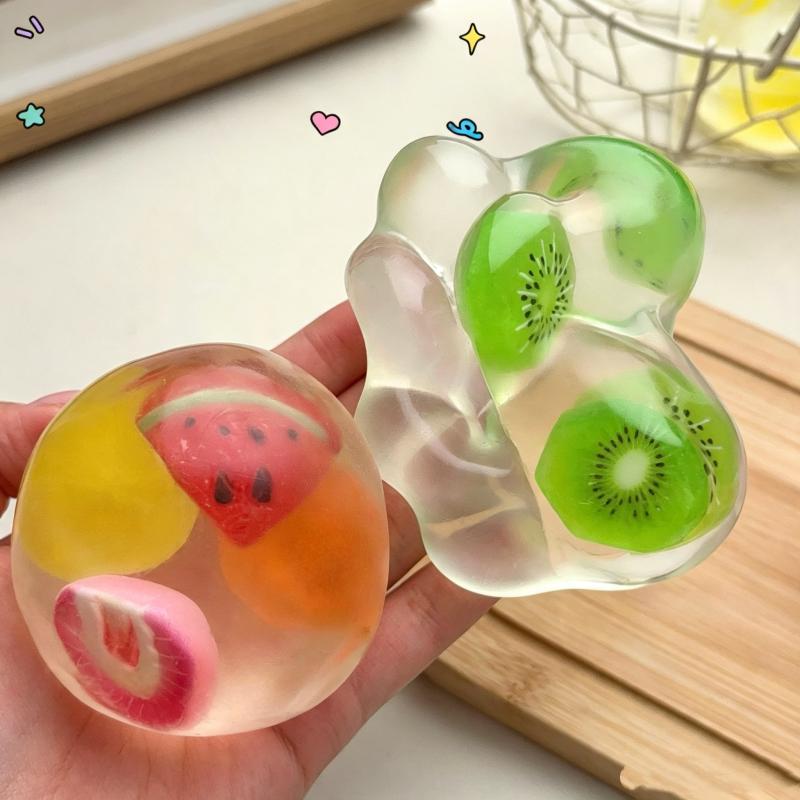 Moldable Fruit Squeeze Stress Ball Squishy Toy Slow Rising Sensory Fidget Anti‑Stress Relief Decompression Party Novelty Toy