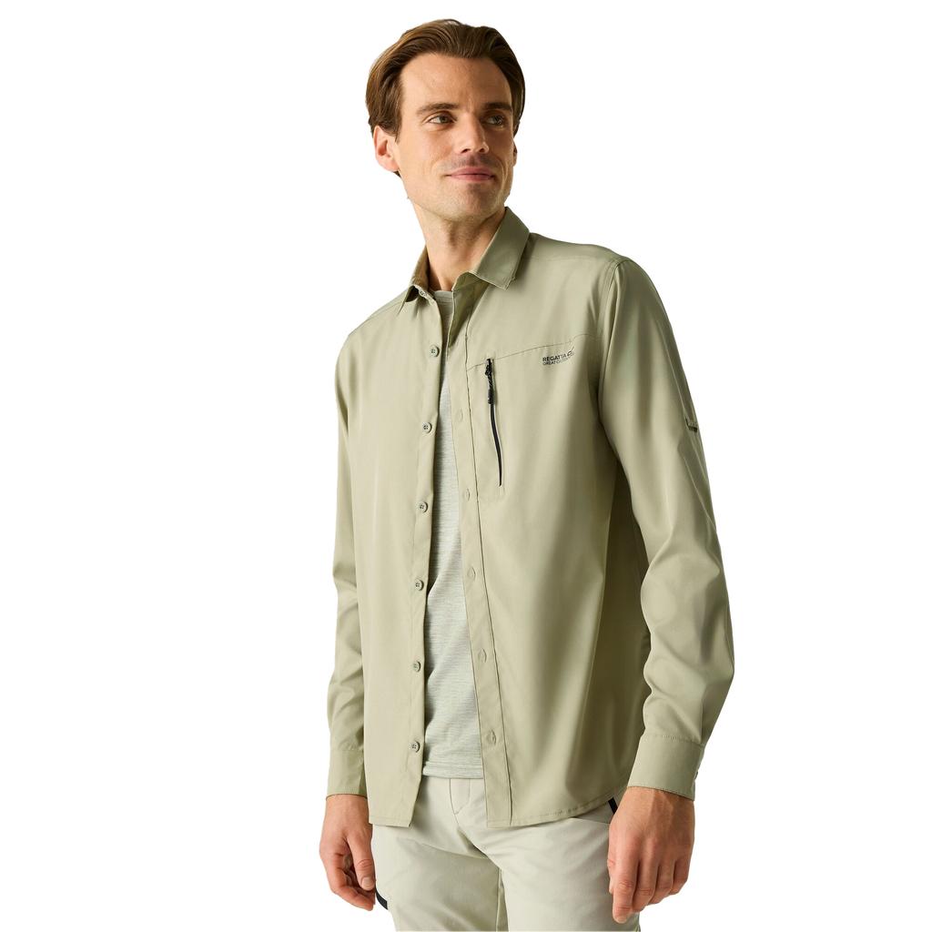 Regatta Mens Light Insect Repellent Long-Sleeved Travel Shirt