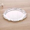 7 Pcs/set Plated Patterned Cup Mat Carved Metal Cake Tray Vintage European Decor Racks  Cocktail
