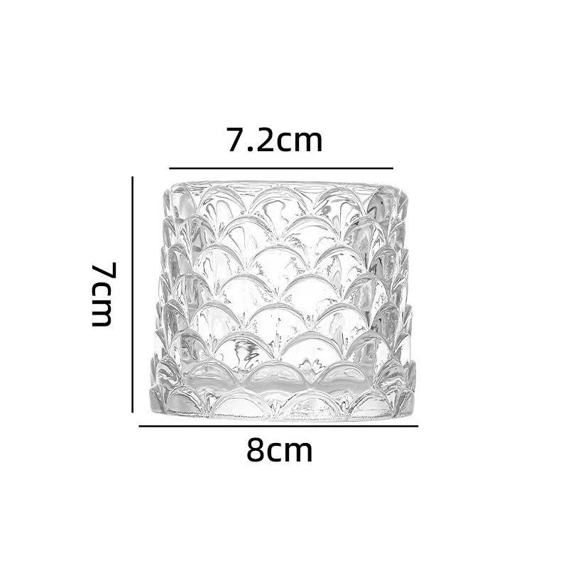 European Style Thickened Transparent Glass Candle Holder Ornament