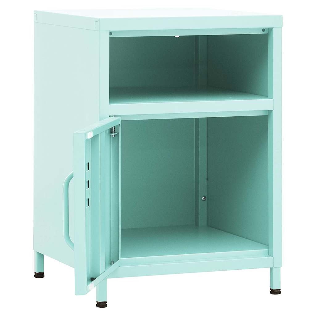 Nightstand Mint Green 35x35x51 cm Steel