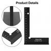 Flat Edge Square Ruler for Precise 90 Degree Angles in Woodworking Projects