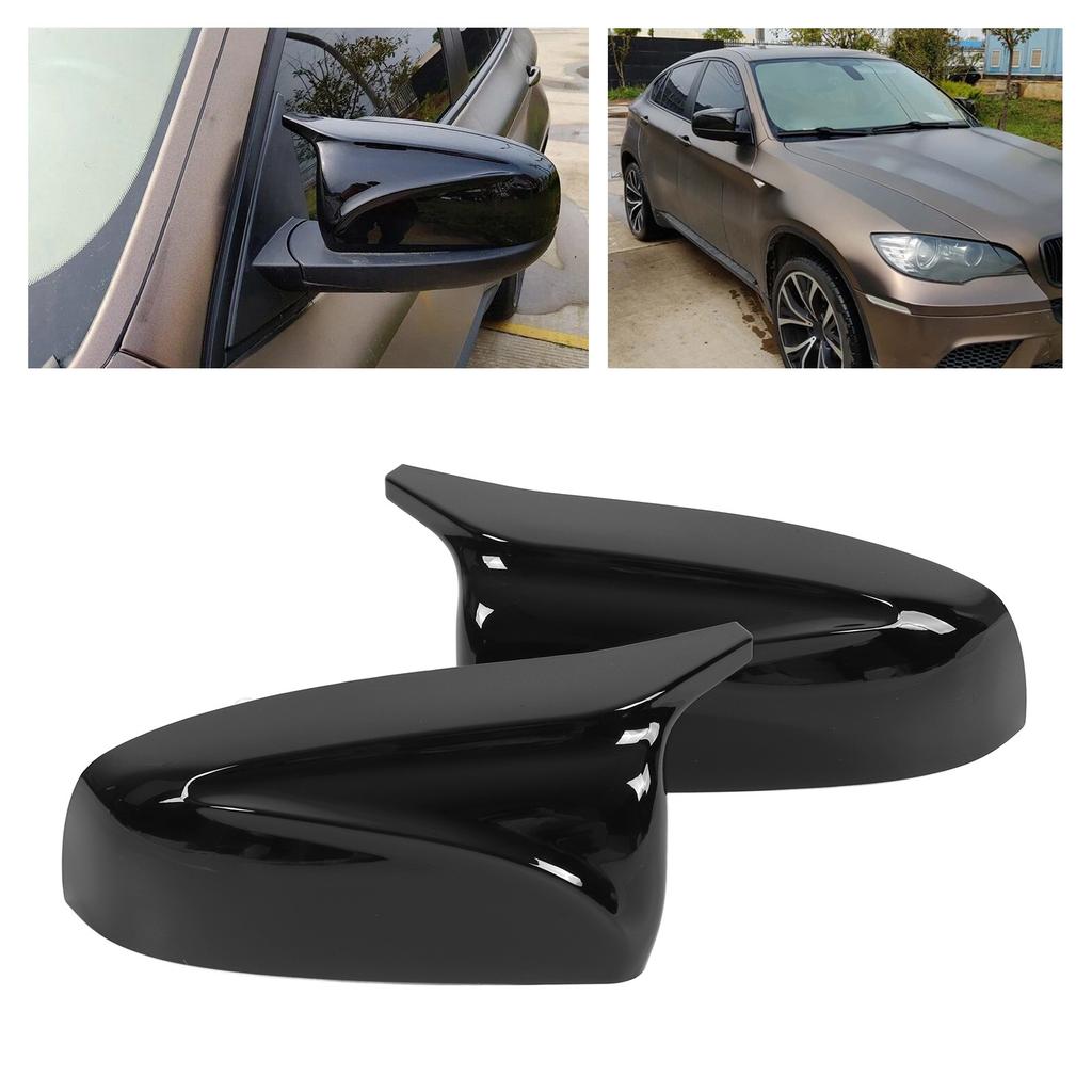 2pcs Car Side Door Rrview Mirror Cover   Trim Waterproof Replacement for E70 X5 20072013