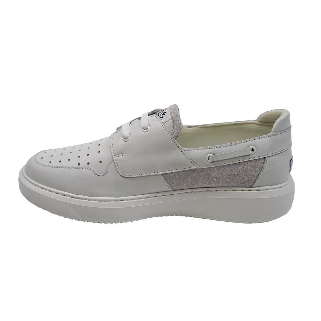 Deck Casual Thick Cowhide Embroidered 2517640091025 [Sinacoba] Men's Sneakers, Shoes, Shoes, Sole, Leather, Logo,