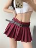 Women's High-Waisted Pleated Slimming Skirt - Spring/Autumn, Anti-Exposure, Age-Reducing, Hot Girl Style