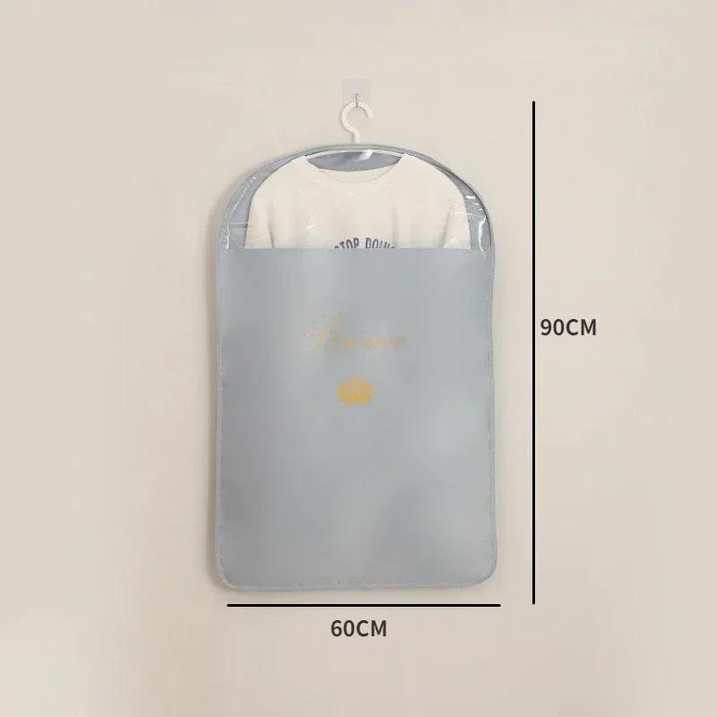 Satynowy Pokrowiec na Ubrania Pokrowiec Wiszący na Sukienkę Ochraniacz na Garnitur Płaszcz Torba do Przechowywania w Szafie Satynowy Pyłoszczelny Organizer na Odzież Sukienkę