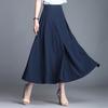 Women Clothes Korean Fashion High Waist Elegant Wide Leg Pants Summer Office Lady Solid Loose Pockets Skirt Trousers Pantalones