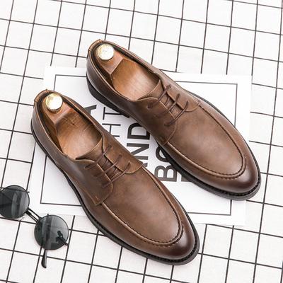 Herbst neue Business-Lederschuhe Low-Top-Boardingschuhe Freizeitkleidung Britische Lederschuhe Hochzeitsschuhe