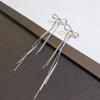 Japan Korea Long Tassel Bow Drop Earrings For Women Fashion Girl Ear Pendants Boho Decor Dangle Earrings 2025 Trend Jewelry Gift