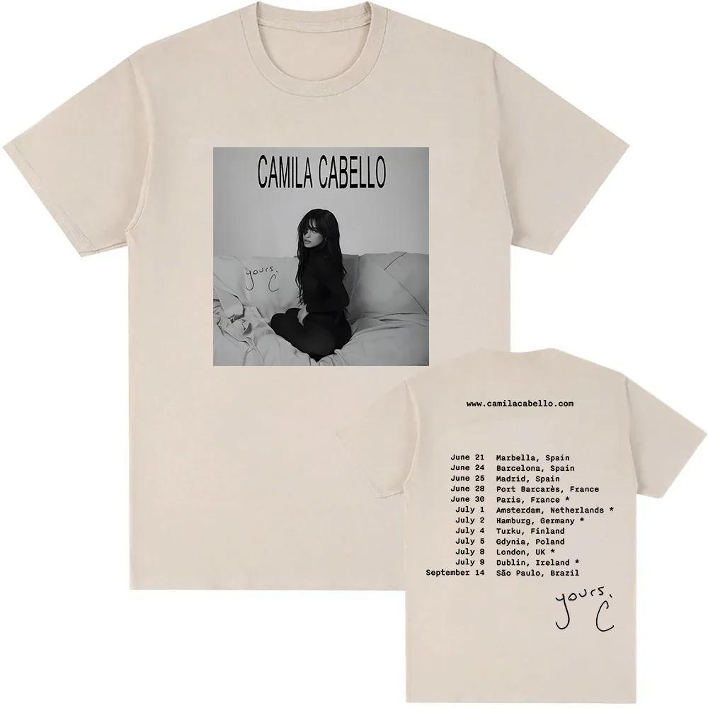 Camila Cabello Yours.C Tour 2025 T-shirt Singer Graphic T Shirt Cotton Summer Men Women Tshirt Camisas Hip Hop Unisex Streetwear