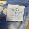 Used Hawaii blue ginger hibiscus pattern stole shawl