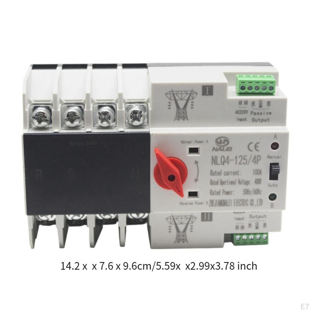 100A Doppel Power Automatische Transfer Schalter Robust Zuverlässig Leicht Installieren Schnelle Schalt