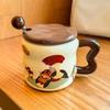 Hochwertige Keramiktasse mit Deckel Freundin Souvenir Geschenk für Mädchen Geburtstagsgeschenk praktische Keramiktasse kreatives Geschenk