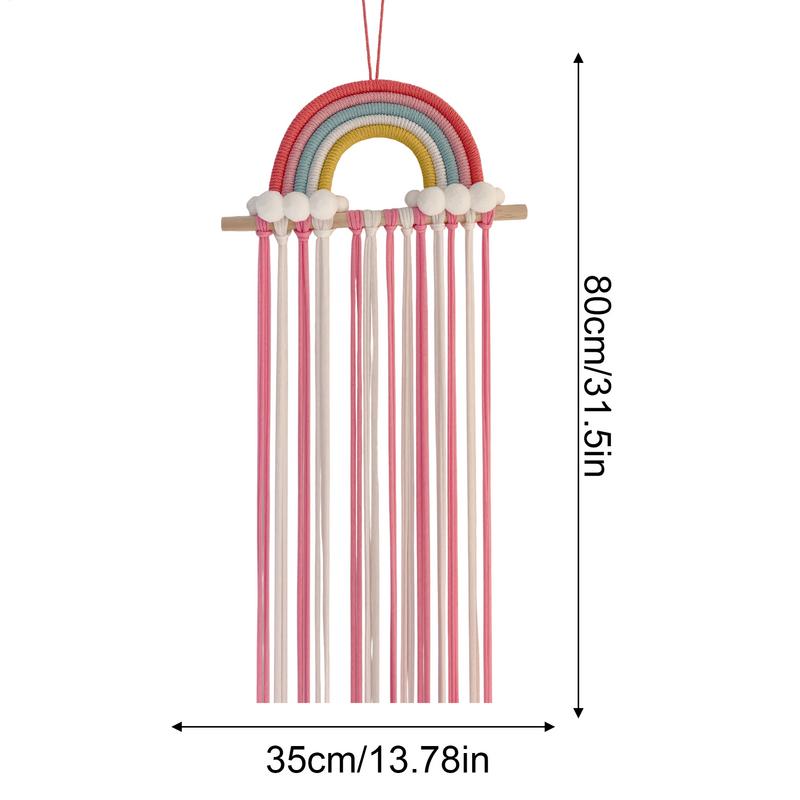 Haarspangen Aufbewahrungshänger Mädchen Haaraccessoires Wandmontage Regenbogen Design Schleifen Organizer für Mädchen Haarschleifen Haarspangen Organizer