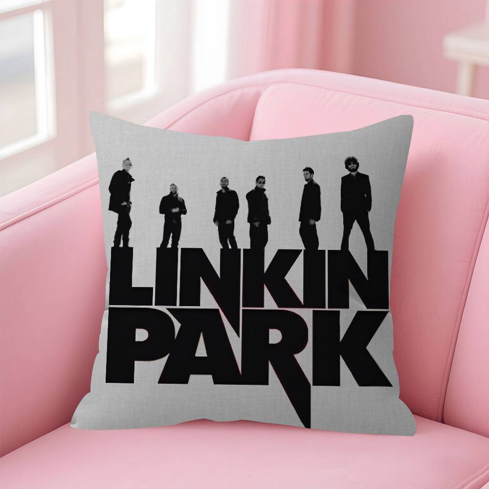Llinkin Ppark Heavy Metal Band    Cushion Cover Car Throw Pillow Case For Sofa Car Christmas Gift 40x40cm 45x45cm