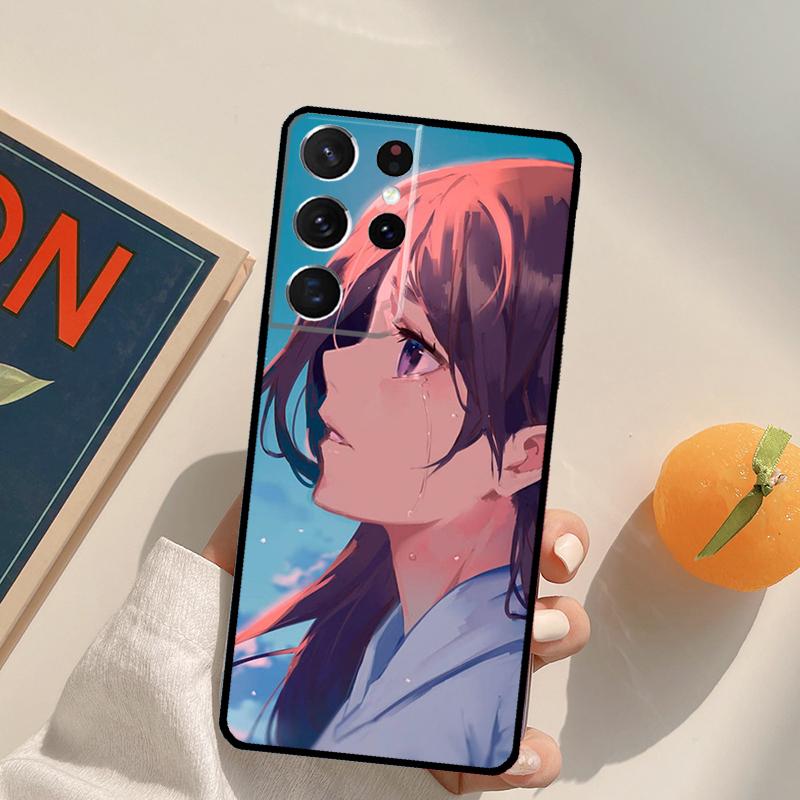 Sad Anime girl Phone Case For Samsung Galaxy S25 S26 Ultra S24 S20 S21 S22 S23 Plus S10 S25 FE Back Cover