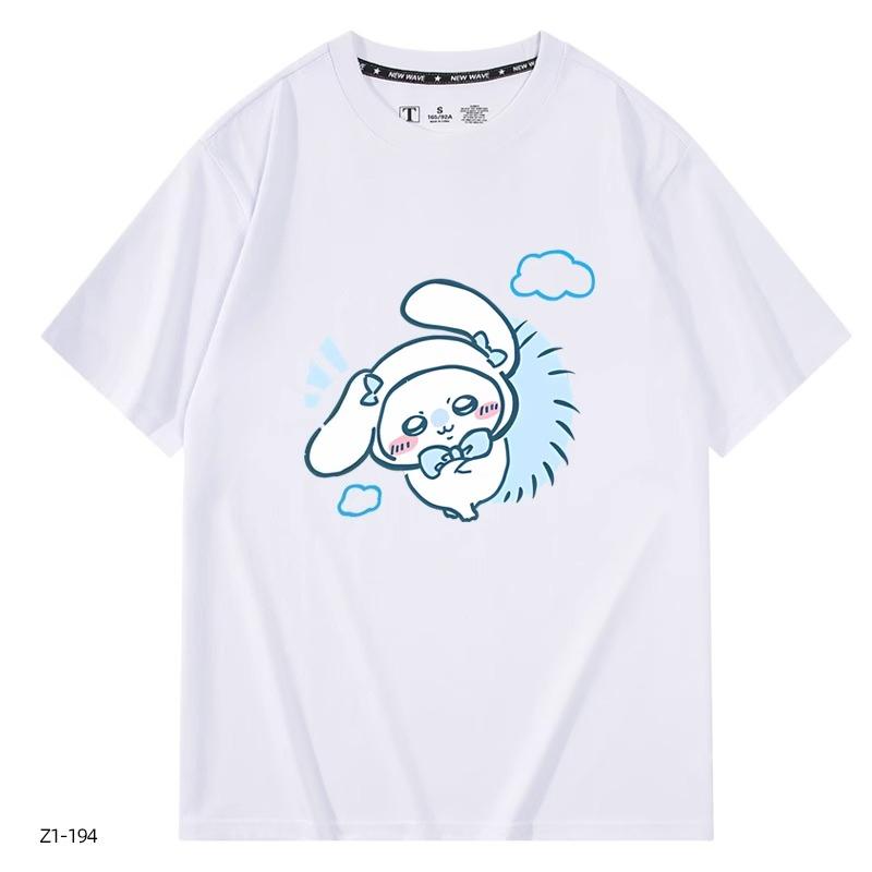 Childrens Tshirt Katie Cat Pudding Dog Cartoon Printed Parent Child Wear Summer New Cotton Boys and Girls Short Sleeves