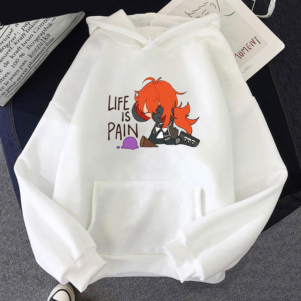 

Kawaii Diluc Genshin Impact Meme Anime Hoodie Aesthetic Harajuku Hoodies Women Cartoon Graphic Pullover Sweatshirts S