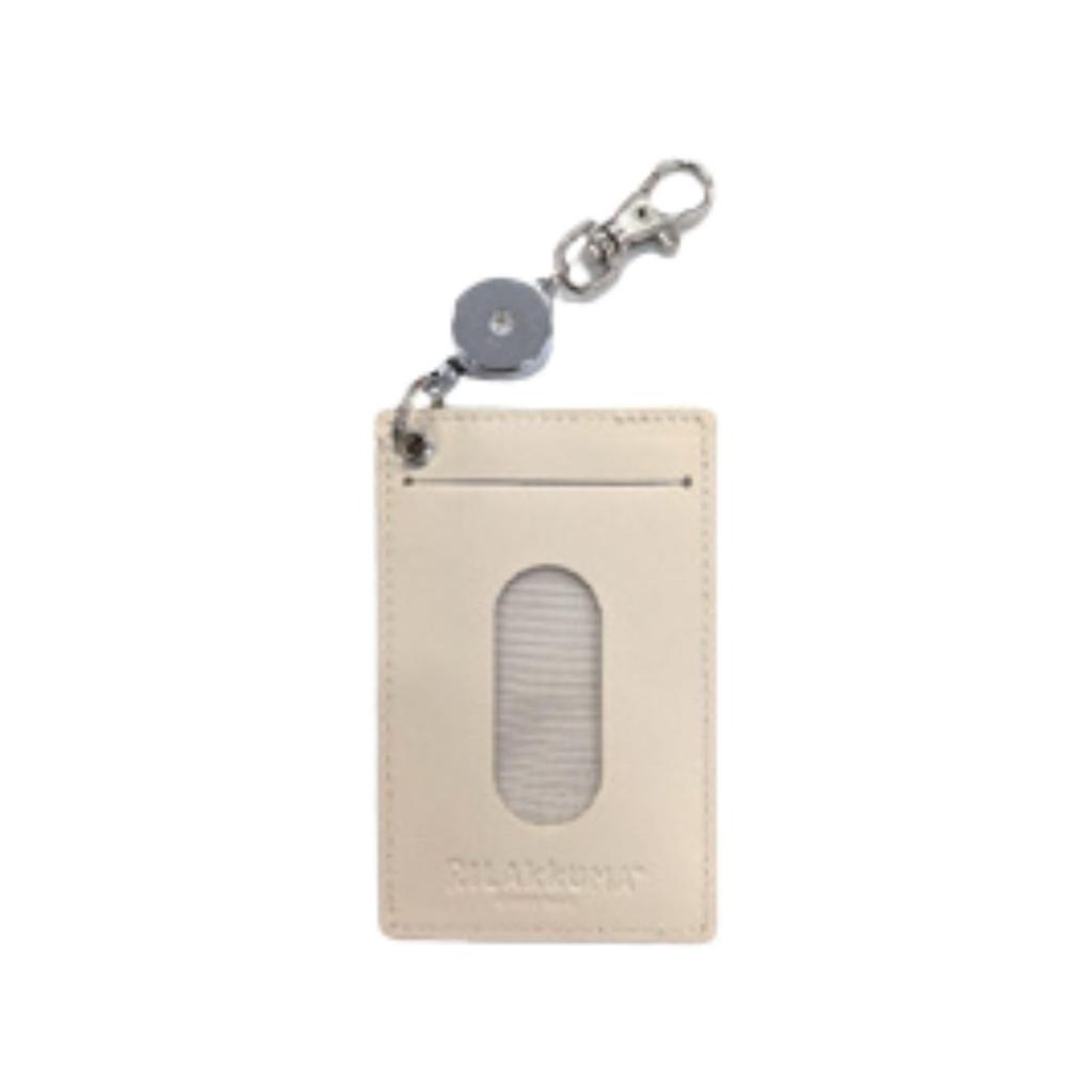 Ushikubo Kogei Rilakkuma Genuine Leather Pass Case with Reel, Korilakkuma, Approx. H110 x W75mm, RK-022