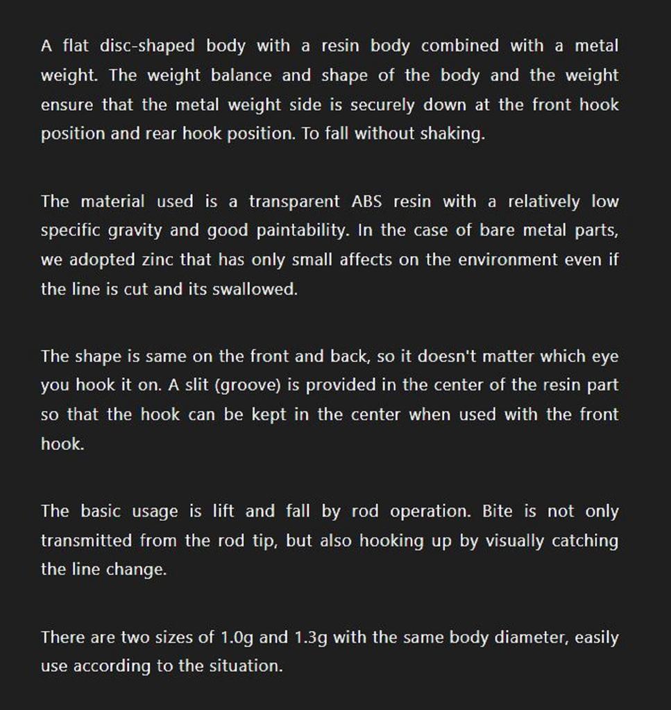 Jackall Timon Deka Bung 1 grams Sinking Lure 169 W Glow Orange/Chart (5232)