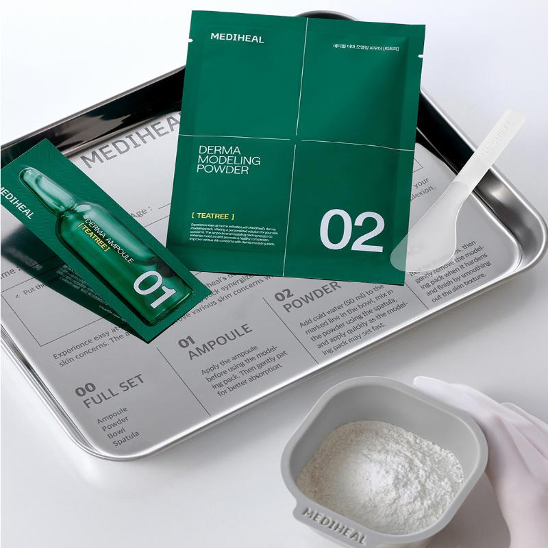 Mediheal Derma Modelling Pack TEATREE (Powder 28g+Ampoule 2ml) 1 Set
