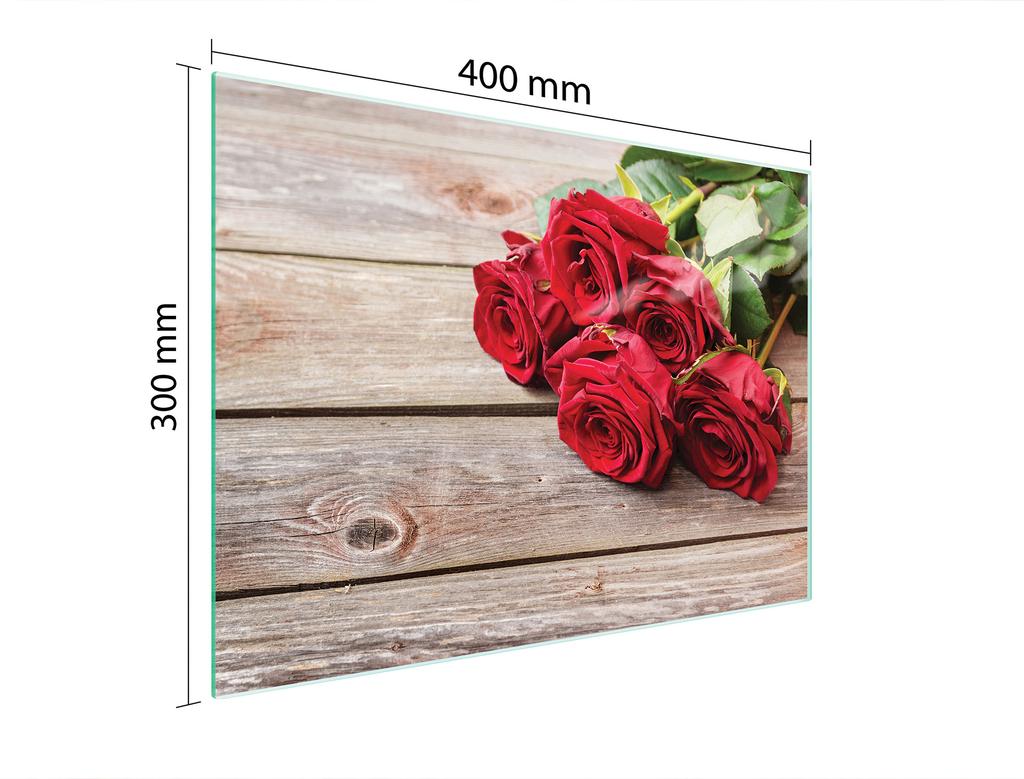 SZKLANA DESKA DO KROJENIA 40x30 RÓŻE