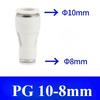 4 6 8 10 12 14 16mm OD Tube PU PG Straight Pneumatic Air Fitting Push in Connect Quick Release Variable Diameter PG14-12 16-12
