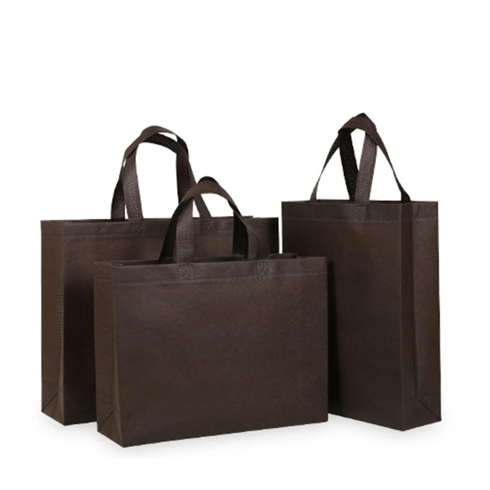 10/20PCS Colorful Nonwoven Tote Bags Handle Custom Logo Reusable Business Packing Bags Storage for Shopping Cloth Fabric Pouches