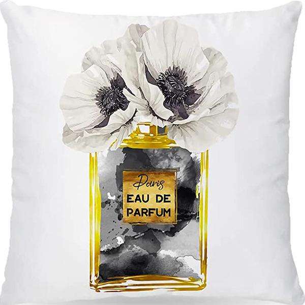 Perfume Bottle Pillow Cover Fashion Women'S Pet Home Sofa Car Ornament French Cushion Cover Premium Durable Quality