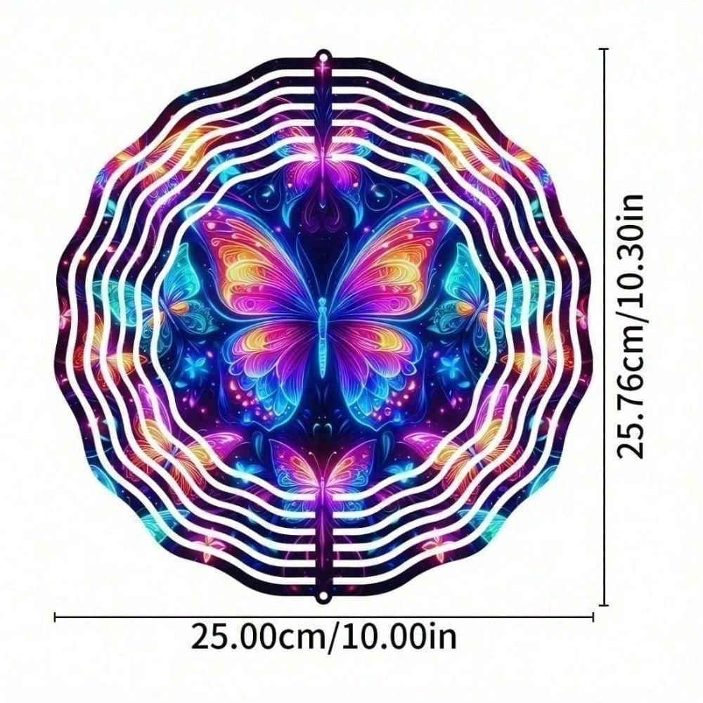 Двумерный металлический вертушка-бабочка Ручная работа Кинетическое искусство для сада Наружный декор TYC00015