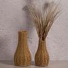 Imitation Rattan Woven Flower Vase Rustic Flower Arrangement Containers Dry Flower Container Living Room Home Decoration