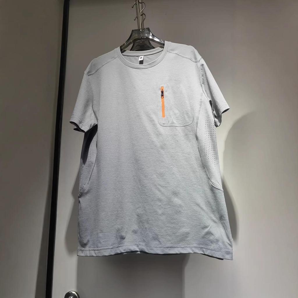 Camiseta de Algodón Unisex Transpirable de Secado Rápido, con Agujeros Laterales Respirables, Cuello Redondo, Manga Corta para Deportes al Aire Libre y Uso Casual