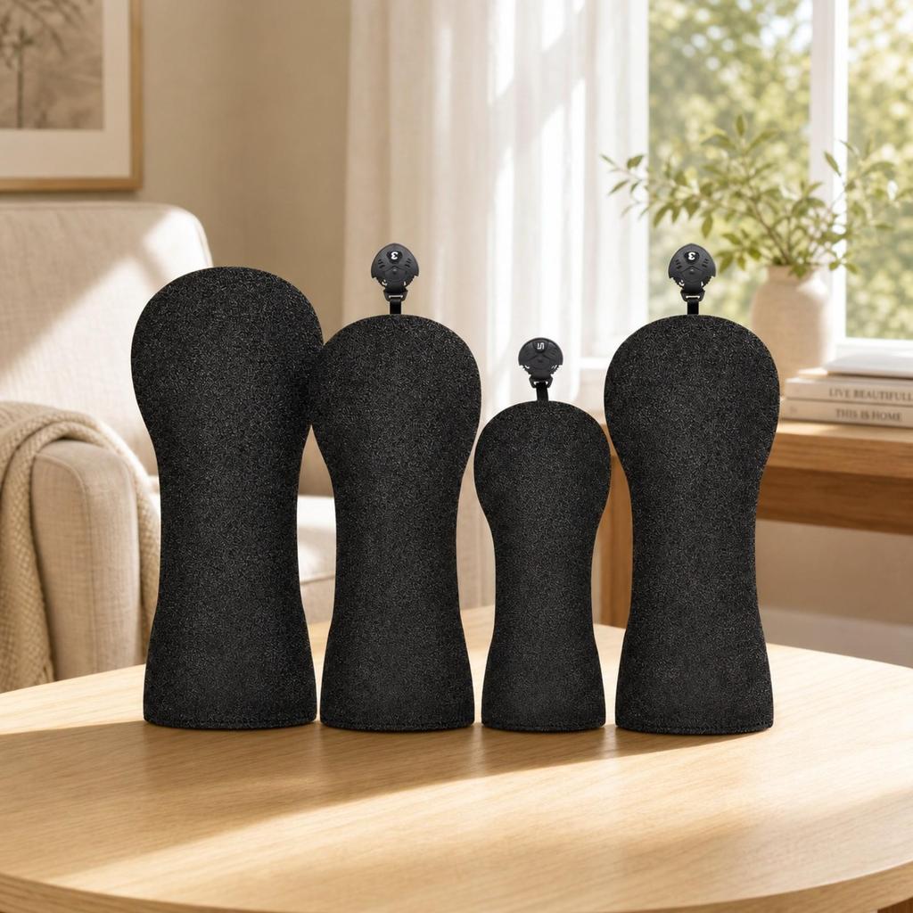 4 Pieces Golf Club Head Cover Stretch-Fit Sporting Goods Snug for Golfers