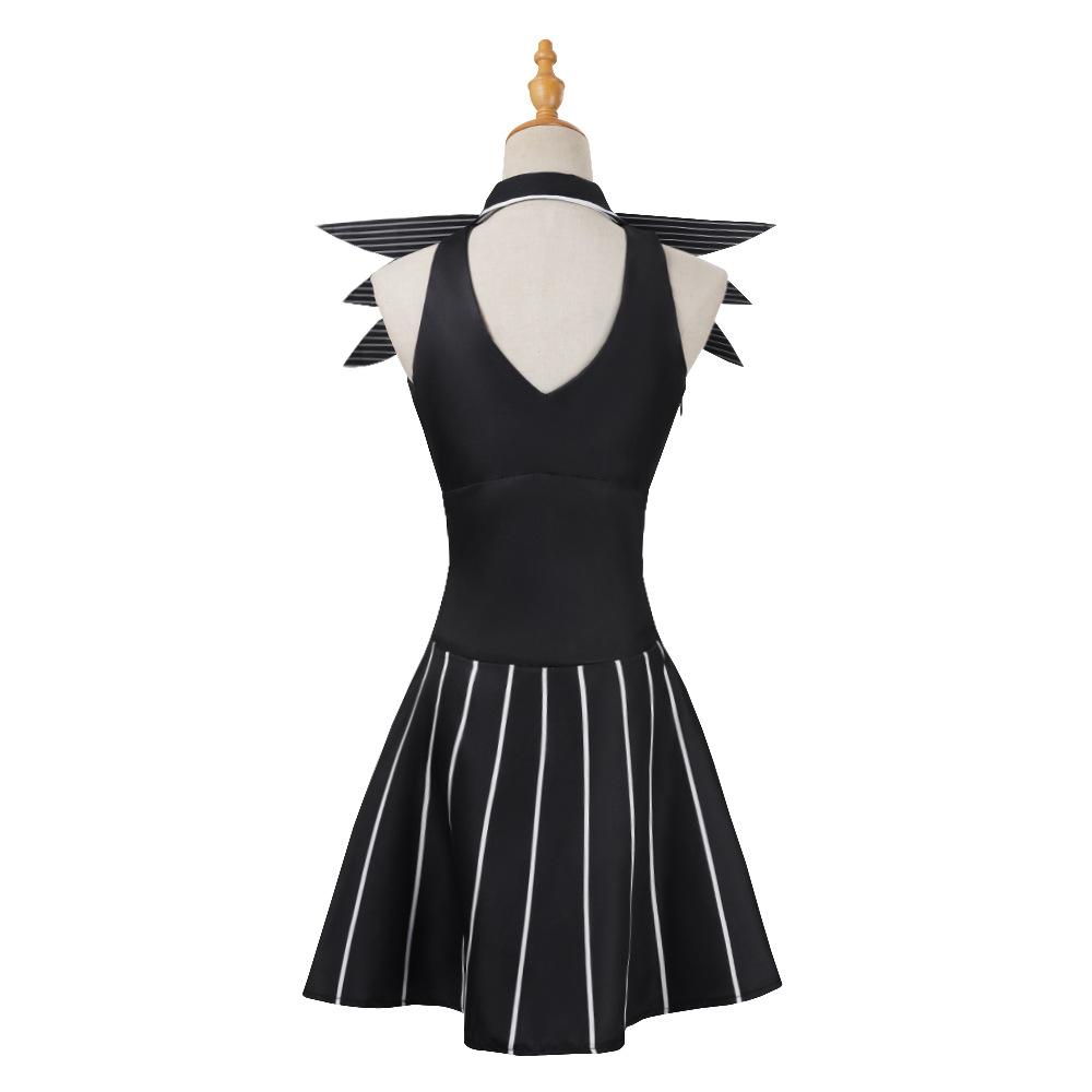 Anime Jack Skellington Cosplay Costume Christmas Outfit Black Stripe Dress For Woman Halloween Costume for Woman